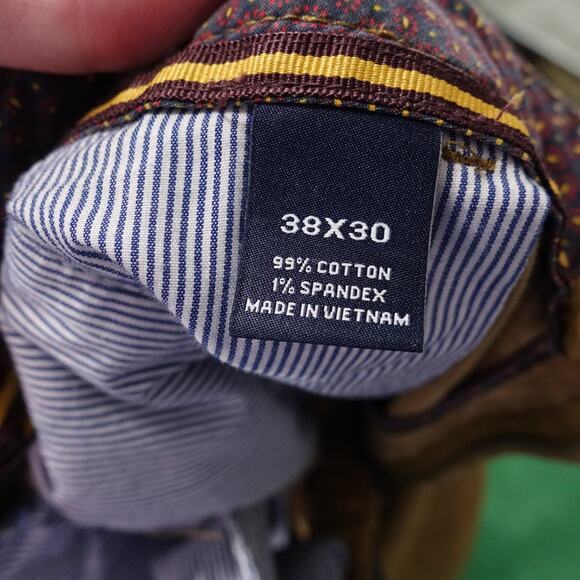 DANIEL CREMIEUX NEWPORT BROWN CORDUROY PANTS MENS SIZE 38X30 - Picture 8 of 8